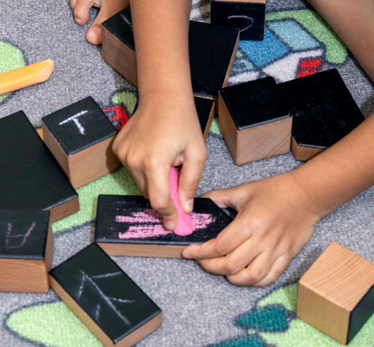 Wooden Chalk Blocks for Kids