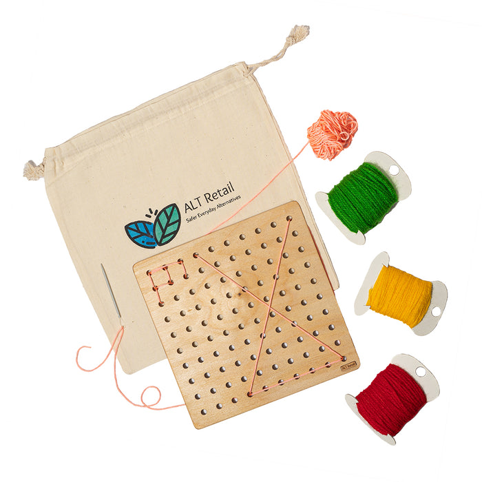 Wooden lacing board for kids