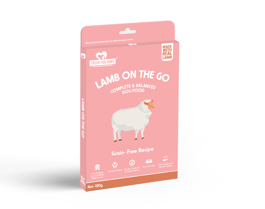 Grain-free, ready-to-eat, lamb meals for pets