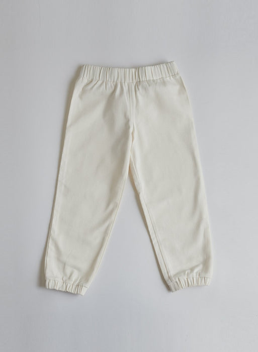 White Cotton Joggers for Kids