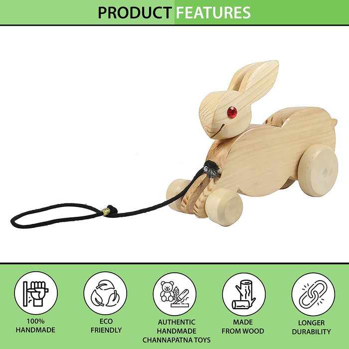 Wooden Bunny - Pull-Along Toy (Large)