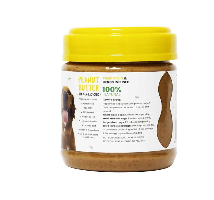 Herb infused peanut butter for dogs