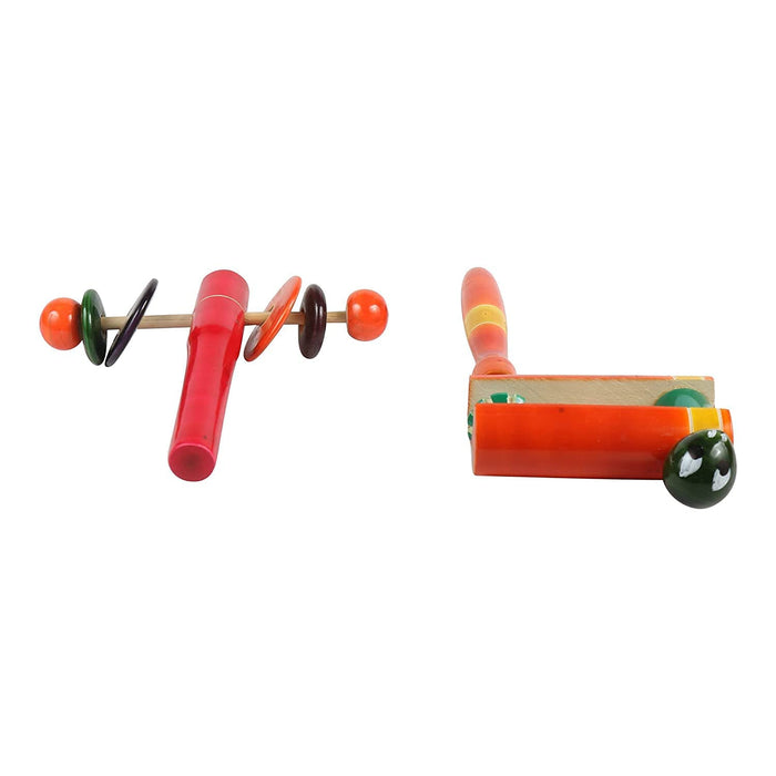 Wooden rattle set for kids made by Chanapatna artisans
