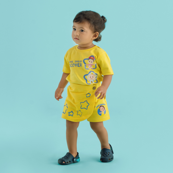 Cocomelon Tshirt and Skorts for Girls