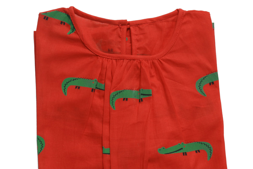 Christmas Crocodile Red Nightdress - Girls