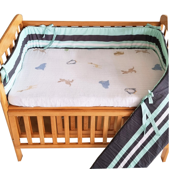 Organic Cotton Crib Bumper Set for Babies