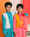 Nilmohar Kurta with Juui Jacket and Churidaar Set for kids 