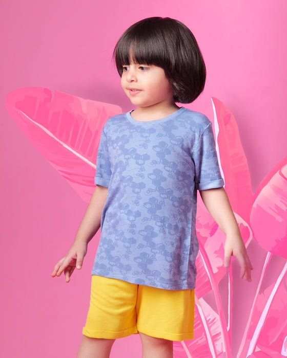 Blue Unisex Bamboo T-shirt for Kids
