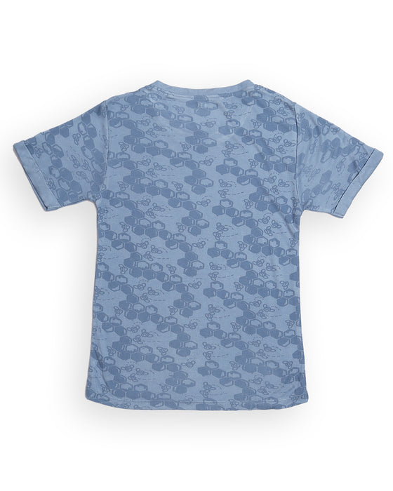 Blue Unisex Bamboo T-shirt for Kids