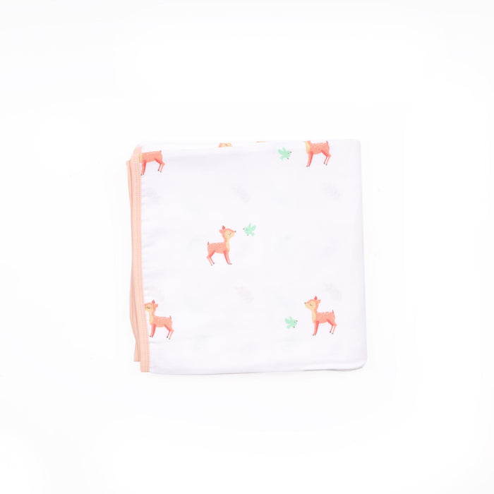 Pink Deer Organic Reversible Blanket