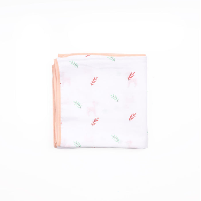 Pink Deer Organic Reversible Blanket