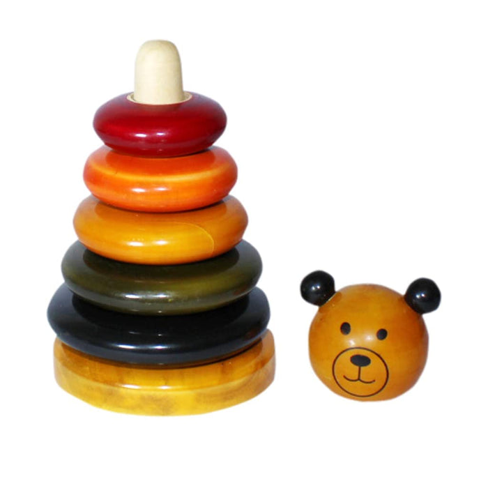 Wooden bear stacking toy for babies