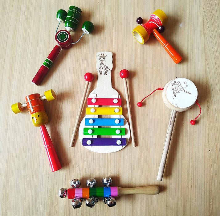 Wooden Rattle Set for Babies
