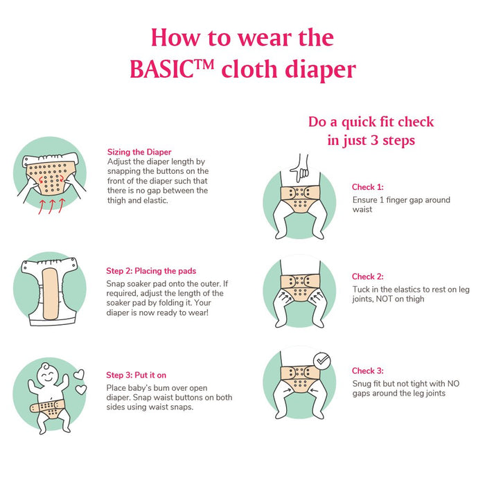 Cloth Diapers for Babies - Tie n Dye