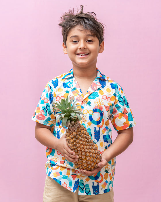 Half-sleeve Hawaiin shirt for boys
