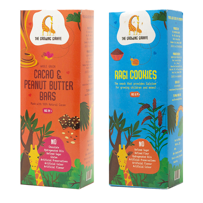 Cacao & Peanut Butter Bars + Ragi Cookies Combo Pack