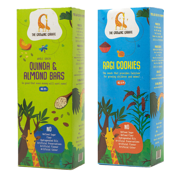 Quinoa Almond Bars and Ragi Cookies Combo Pack