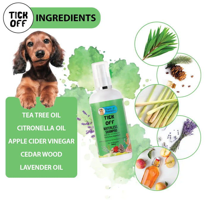 Tick off Waterless Natural Shampoo for Dogs