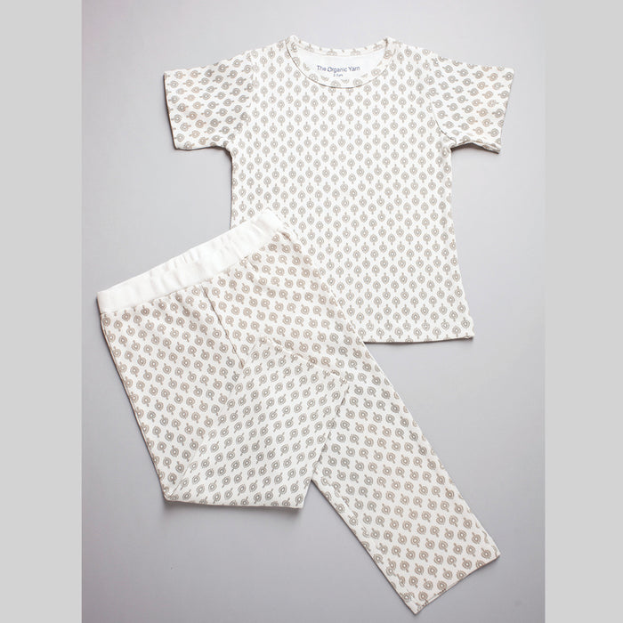 Organic Cotton Tshirt & Pants Set for Kids - Paisley