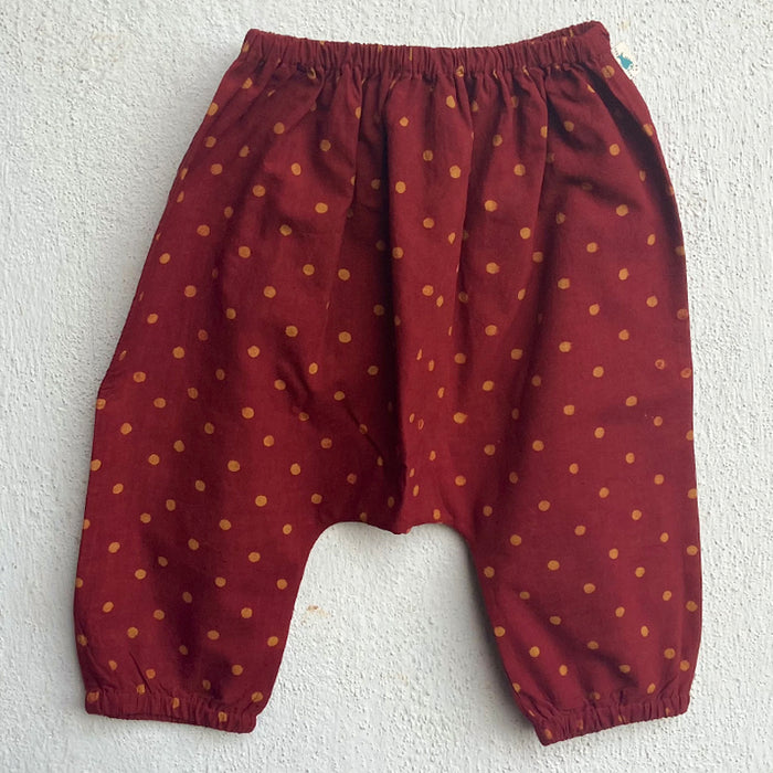 Red Raidana Print Kurta & Pants Set for Babies