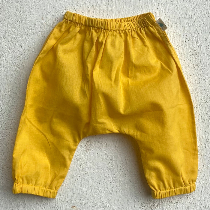 Organic Cotton Printed Kurta with Yellow Pants