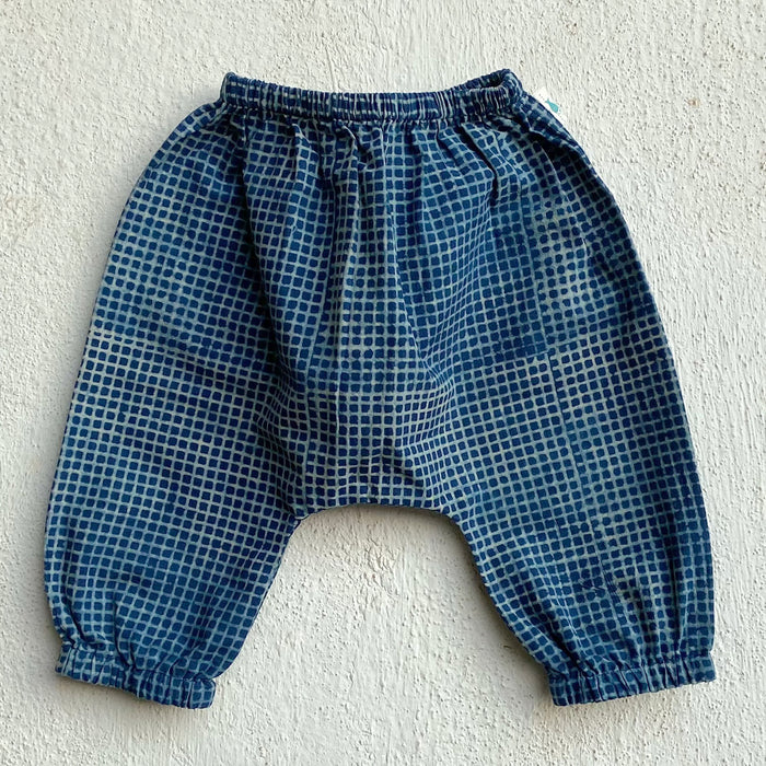 Organic Cotton Indigo Jabla with Checkered Pants