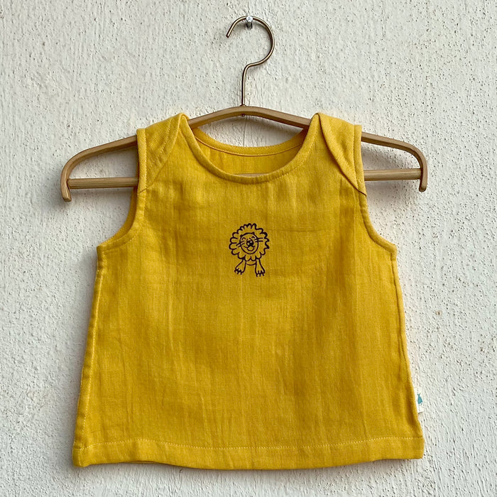 Organic Cotton Yellow Jabla with Indigo pants