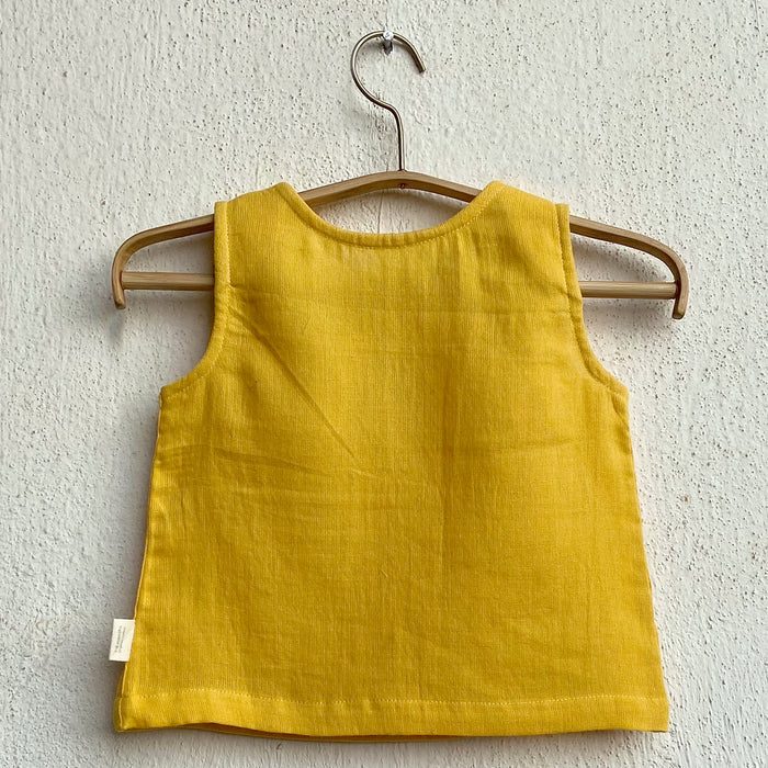 Organic Cotton Yellow Jabla with Indigo pants
