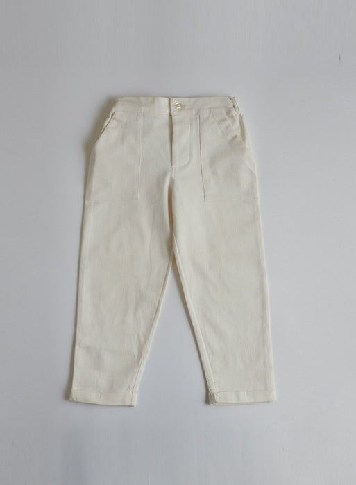 Cream cotton pants for Boys