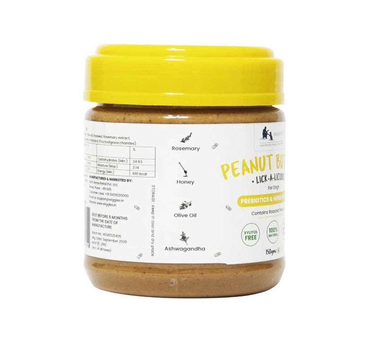 Herb infused peanut butter for dogs