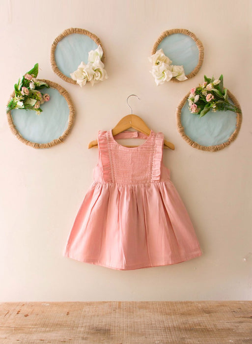 Pink Cotton Dress for Girls