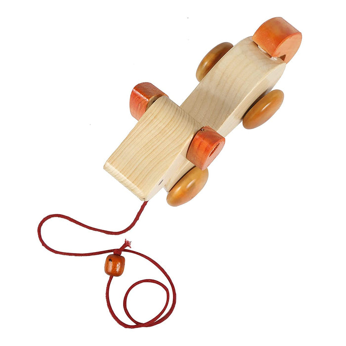 Wooden pull along toy. Puppy pull along toy. 